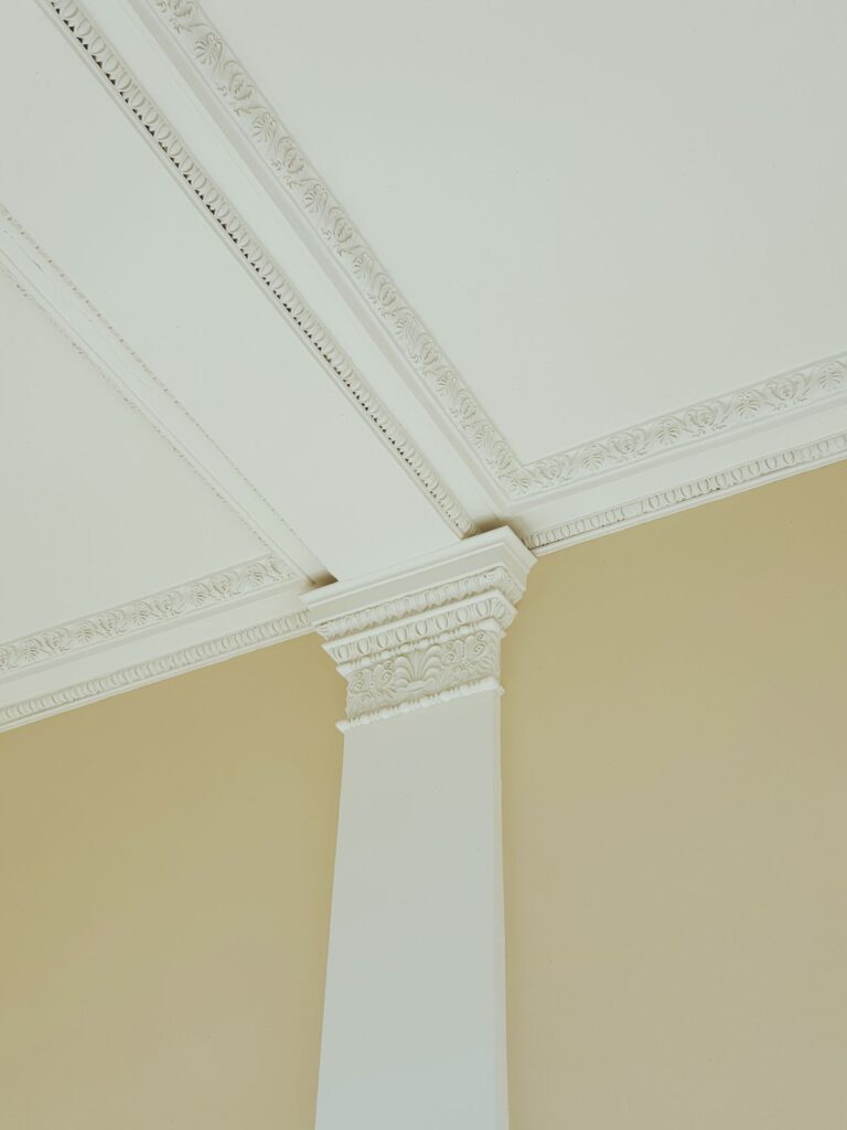 Elegant crown molding detail where the wall meets the ceiling